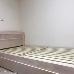 木製ベッド　すのこタイプ(引き出し付/ベッドマットなし)