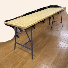 【テーブル・机】天板2枚+IKEAレールベリ（架台）4つ セット