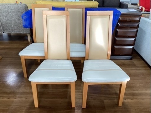 椅子4脚セット【町田市再生家具】　232598