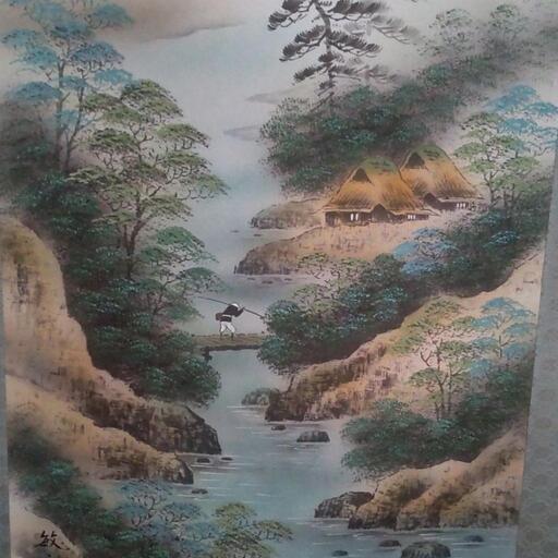 水墨画 山水画 風景画 掛け軸 壁掛 行程 水墨画 山水画 風景画 掛け軸 壁掛 行程