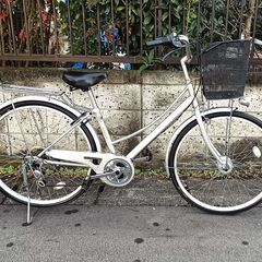 ☆美品!!お届け可！☆ 26インチ 自転車 『HAMBURG』 シルバー シマノ6