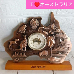 オーストラリア　地図　MAP　シンボル　時計　置時計　コアラ　カ...