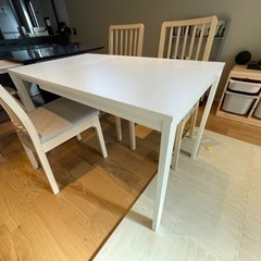 定価43000円　IKEA 伸長式ダイニングテーブルセット　