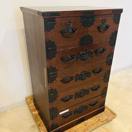 QA1383 タンス 箪笥 たんす 5段 木製 レトロ アンティーク 和風 伝統