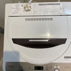 洗濯機　2019年　SHARP　ES-GE6D 6kg