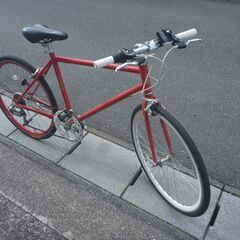 (商談中)　クロスバイク　赤　　自転車