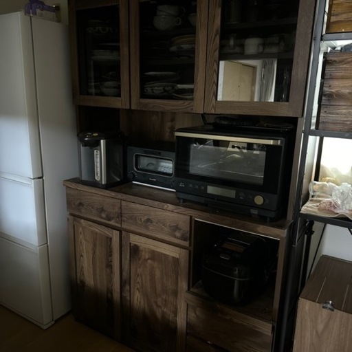 ☆ジモティ割あり☆ レンジボード ホワイト H205×D48.5×W177 