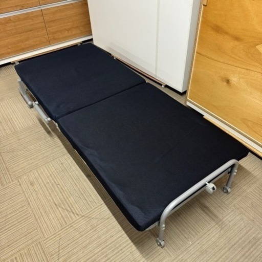 コンパクトセミショートシングル折りたたみベッド(幅84×奥行190cm BR 