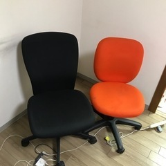 無料　オフィスチェア　【2台】椅子 オフィスチェア