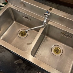 【1/26AM9:00まで】 マルゼン2槽シンク【BS2-094】