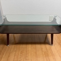 【再値下げ！】ニトリ製　ガラステーブル　ローテーブル