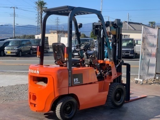 日産 フォークリフト　J01　ガソリン　1500kg　マニュアル　1807時間　　 全国陸送可　下取OK