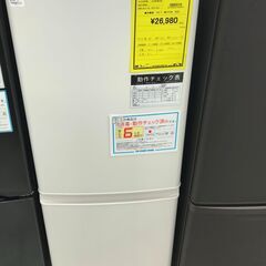 6ヶ月保証付き！！2ドア冷蔵庫　ミツビシ　三菱　MR-P15H　...