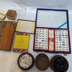 (値下げ)【レトロ】昭和のゲームセット 囲碁、将棋、麻雀、リバーシ