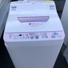福岡市内配送設置無料 SHARP(シャープ)の5.5kg縦型洗濯乾燥機「ES-T55E7」