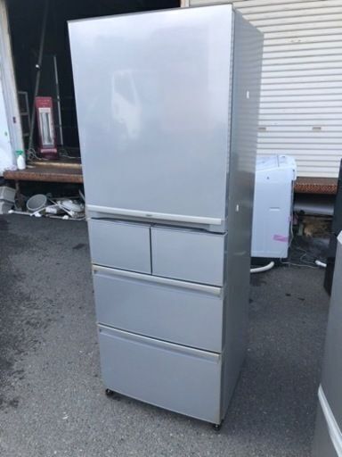 値下げ　福岡市内配送設置無料　AQUA アクア AQR-SD40C(S) 冷蔵庫 [冷蔵庫(400L 右開き)5ドア ブライトシルバー]