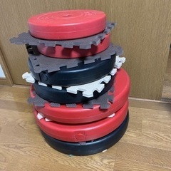 バーベルシャフト、プレート、ベンチ台