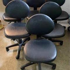 昇降式　オフィスチェア　ブラック　椅子　6脚