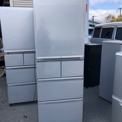 北九州市内配送無料　保証付き　AQUA アクア AQR-SD40C(S) 冷蔵庫 [冷蔵庫(400L 右開き)5ドア ブライトシルバー]