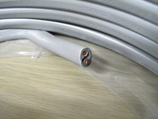 新品 YAZAKI Fケーブル VVF(PbF) 2×2.0㎜ 灰 100m 電線 矢崎 灰 苫小牧西店