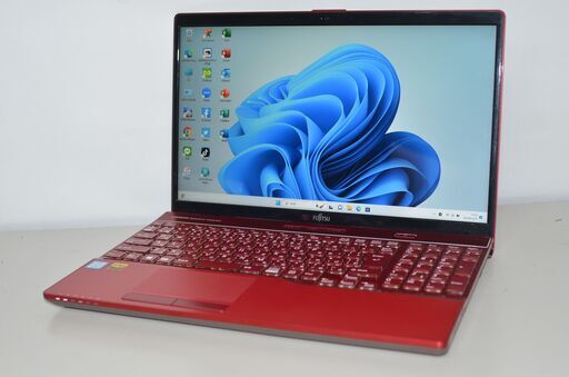 中古良品ノートパソコン 富士通 AH53/B3 Windows11+office 爆速SSD256GB+HDD1TB core i7-8550U/メモリ8GB/15.6インチ/WEBカメラ/ブルーレイ