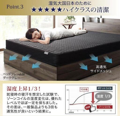 【新品未使用未開封】セミダブルマットレス厚さ16cm日本製