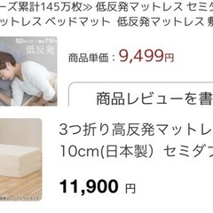 ニトリ　セミダブルベッド(収納付き) ＆ マットレス2種 / 電子レンジ / 冷蔵庫 / ハンガーラック