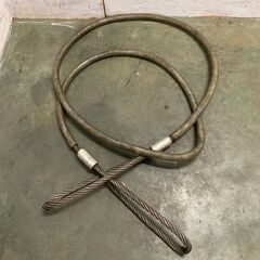 ワイヤーロープ 牽引ワイヤーロープ 被覆ワイヤー 玉掛け 20mm 5m 2本セット まとめ 工事用材料 ②