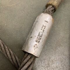 ワイヤーロープ 牽引ワイヤーロープ 被覆ワイヤー 玉掛け 20mm 5m 2本セット まとめ 工事用材料 ②