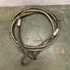 ワイヤーロープ 牽引ワイヤーロープ 被覆ワイヤー 玉掛け 20mm 5m 2本セット まとめ 工事用材料 ①