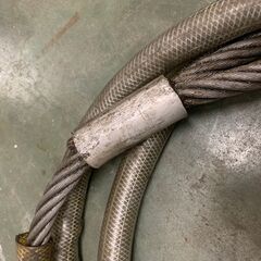 ワイヤーロープ 牽引ワイヤーロープ 被覆ワイヤー 玉掛け 20mm 5m 2本セット まとめ 工事用材料 ①