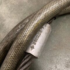 ワイヤーロープ 牽引ワイヤーロープ 被覆ワイヤー 玉掛け 20mm 5m 2本セット まとめ 工事用材料 ①