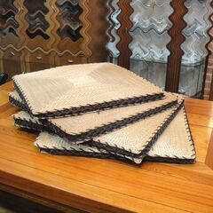 囲炉裏テーブル 座卓 ローテーブル 約150×90cm 座布団付き  モノ市場東海店