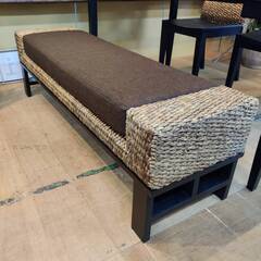 【愛品倶楽部柏店】PERFORMAX ガラストップ ベンチソファー ダイニング4点セット ウォーターヒヤシンス