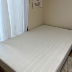 セミダブルベッド　マットレス一体型　足付きベッド