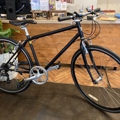 後輪タイヤ・チェーン新品！】7段変速 700×28cクロスバイク マットブラック