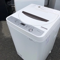 福岡市内配送設置無料　シャープ SHARP 全自動洗濯機 ステンレス槽 5.5kg ブラウン系 ES-GE5B-T