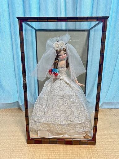 【大和市近隣地域配送無料】昭和レトロ フランス人形 大型 アンティーク レトロ ウエディングドレス ガラスケース付き 久月 コレクション 大和市近隣地域配送無料】昭和レトロ フランス人形 大型 アンティーク