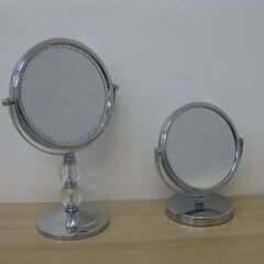 スタンドミラー 卓上ミラー 両面ミラー 2点セット 拡大鏡 化粧鏡