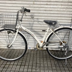 【27インチ自転車】6段変速　LEDオートライト仕様　前後タイヤ、サドル、ワイヤー類新品❗️若林自転車　浜大津店　SALE中❗️