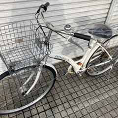 【27インチ自転車】6段変速　LEDオートライト仕様　前後タイヤ、サドル、ワイヤー類新品❗️若林自転車　浜大津店　SALE中❗️