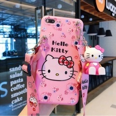 新品未使用キティちゃんiPhone13ショルダー付きスマホケース