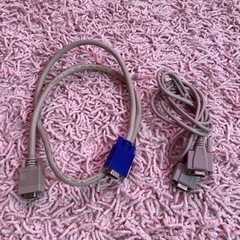 VGA 15ピンケーブル 1と1.7m  2本セット　①