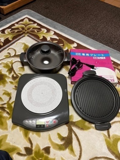 値下げ　ナショナル IH調理器 KZ-P100 卓上 なべセット付き 96年