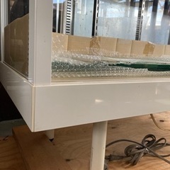 ガラスケース☆90310白1200×450×H1920
