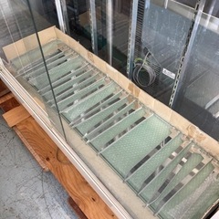 ガラスケース☆90310白1200×450×H1920