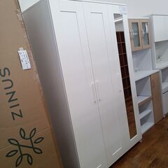 ☆ジモティ割あり☆ IKEA ワードローブ ホワイト H190×D50×W117 