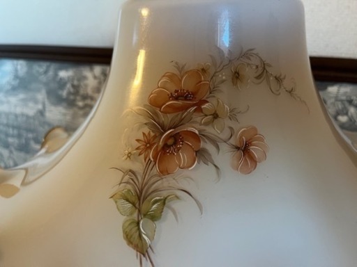 アンティーク ヨーロッパトールペイントのランプ 凄く綺麗です