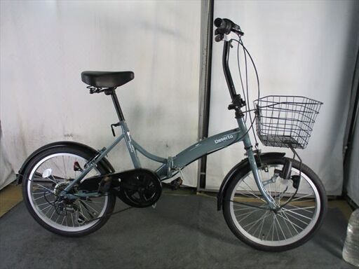 D282　★13800円★美品★　折りたたみ中古自転車【20インチ　グレイ 】