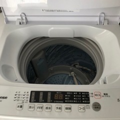 北九州市内配送無料　保証付き　2022年式　ハイセンス 全自動 洗濯機 5.5kg ホワイト HW-K55E 最短10分洗濯 真下排水 予約機能 スリム 風乾燥 強力洗浄 一人暮らし 二人分のお洗濯